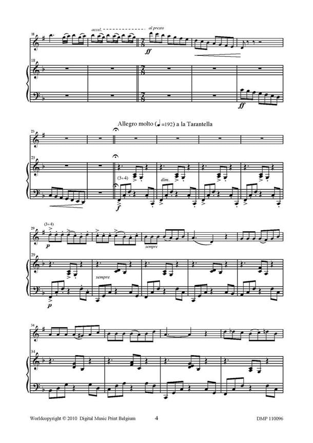 Hepta Tarantella For Clarinet and Piano